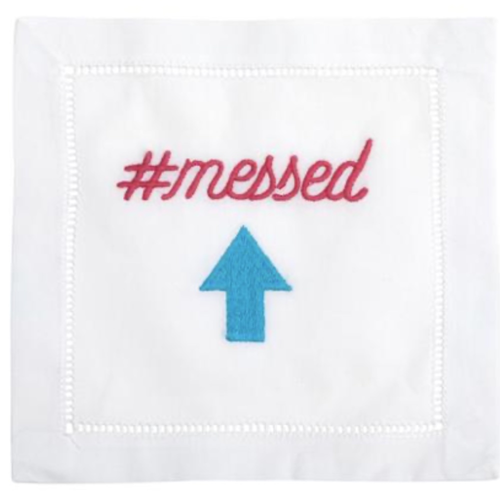 August Morgan linen cocktail napkins